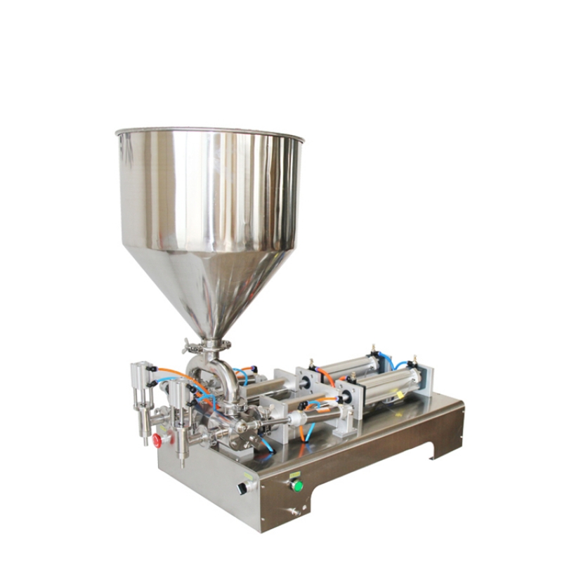 Pneumatic paste filling machine double heads 50-500ml